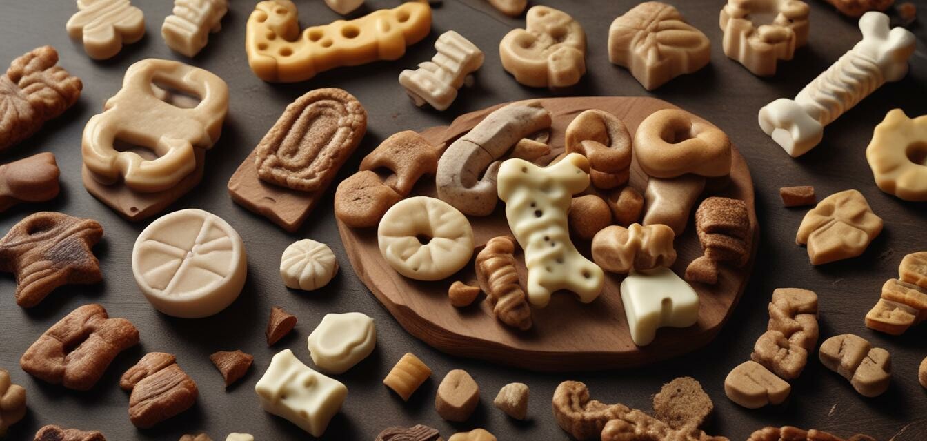 Assorted healthy dog treats